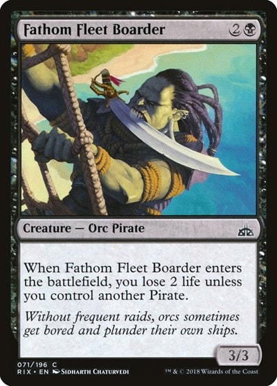 Fathom Fleet Boarder (RIX) #71 Common (Lightly Played) Rivals of Ixalan Magic: The Gathering: 2018