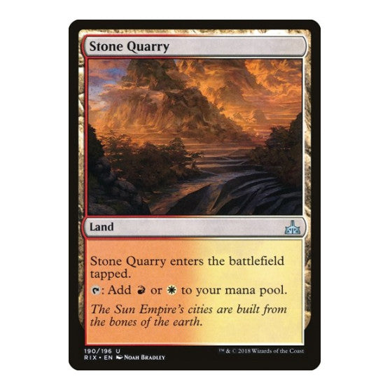 Stone Quarry (RIX) #190 Uncommon (Lightly Played) Rivals of Ixalan Magic: The Gathering: 2018