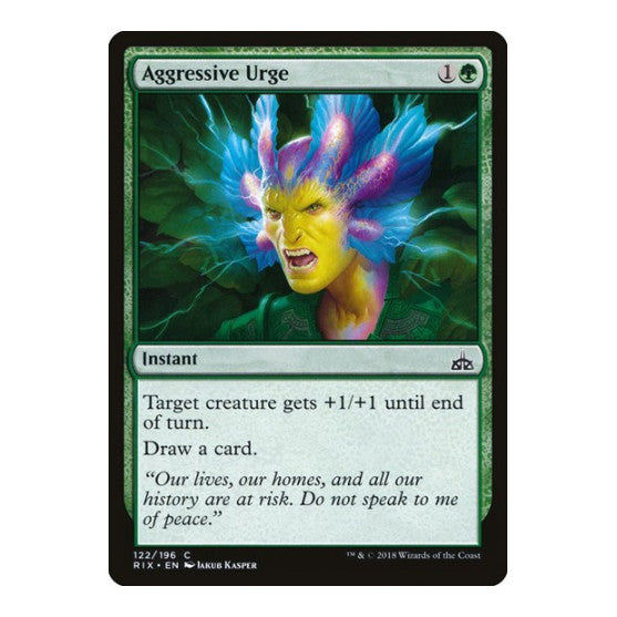 Aggressive Urge (RIX) #122 Common (Lightly Played) Rivals of Ixalan Magic: The Gathering: 2018