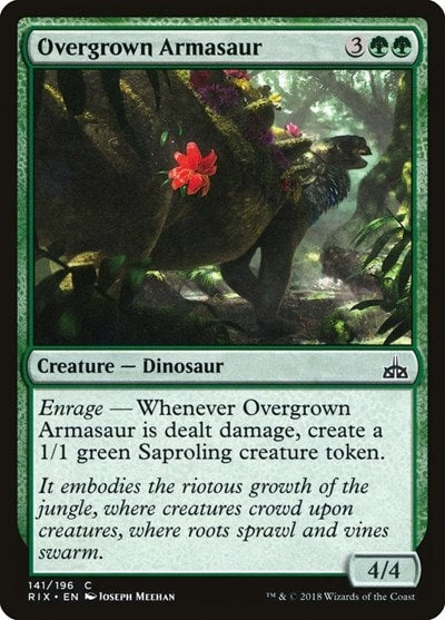 Overgrown Armasaur (RIX) #141 Common (Lightly Played) Rivals of Ixalan Magic: The Gathering: 2018