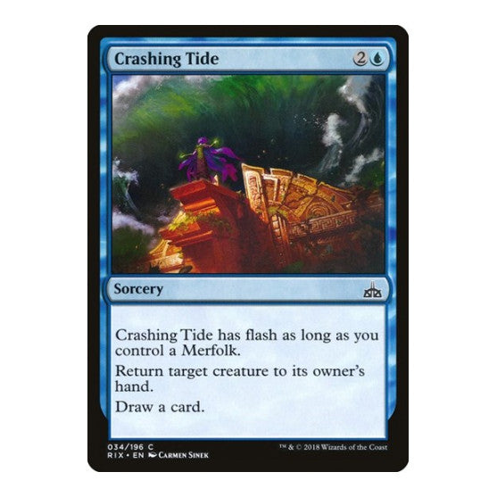 Crashing Tide (RIX) #34 Common (Lightly Played) Rivals of Ixalan Magic: The Gathering: 2018
