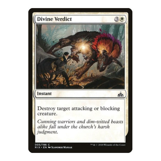 Divine Verdict (RIX) #5 Common (Lightly Played) Rivals of Ixalan Magic: The Gathering: 2018