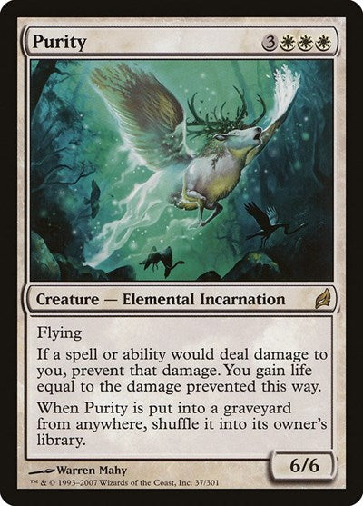 Purity (LRW) #37 Rare (Heavily Played) Lorwyn Magic: The Gathering: 2007