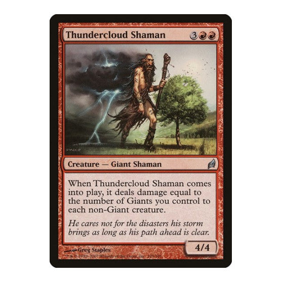 Thundercloud Shaman (LRW) #195 Uncommon (Lightly Played) Lorwyn Magic: The Gathering: 2007