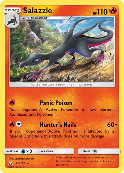 Salazzle (SM05) #26/156 Rare (Reverse Holofoil Lightly Played) SM - Ultra Prism Pokemon: 2018