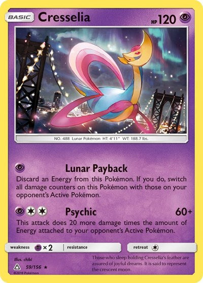 Cresselia (SM05) #59/156 Holo Rare SM - Ultra Prism Pokemon: 2018