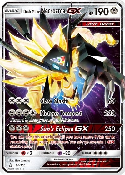 Dusk Mane Necrozma GX (SM05) #90/156 Ultra Rare SM - Ultra Prism Pokemon: 2018