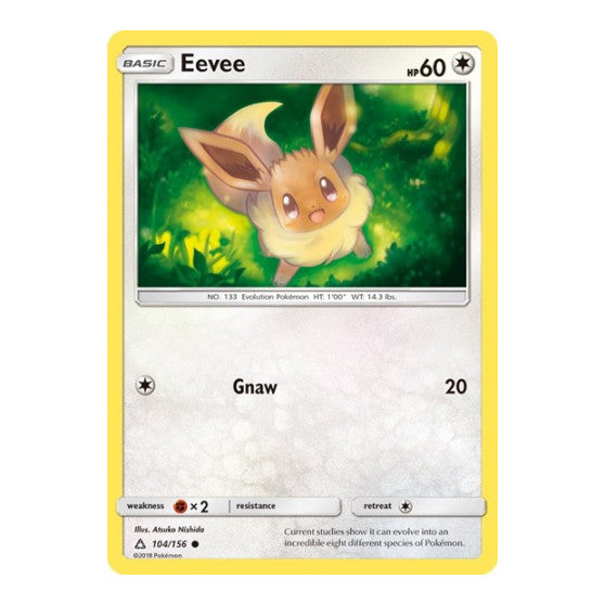 Eevee (104) (SM05) #104/156 Common (Lightly Played) SM - Ultra Prism Pokemon: 2018