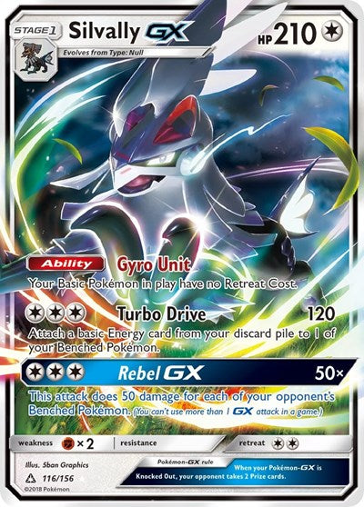 Silvally GX (SM05) #116/156 Ultra Rare (Holofoil Lightly Played) SM - Ultra Prism Pokemon: 2018