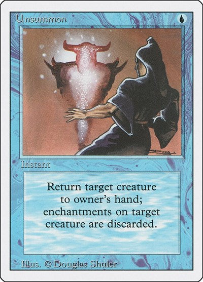 Unsummon (3ED) #87 Common (Moderately Played) Revised Edition Magic: The Gathering: 1994