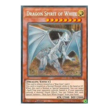 Dragon Spirit of White (LC06) #LCKC-EN018 Secret Rare (1st Edition Damaged) Legendary Collection Kaiba YuGiOh: 2018
