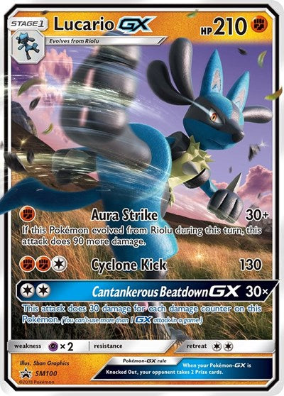 Lucario GX - SM100 (SMP) #SM100 Promo SM Promos Pokemon: 2016