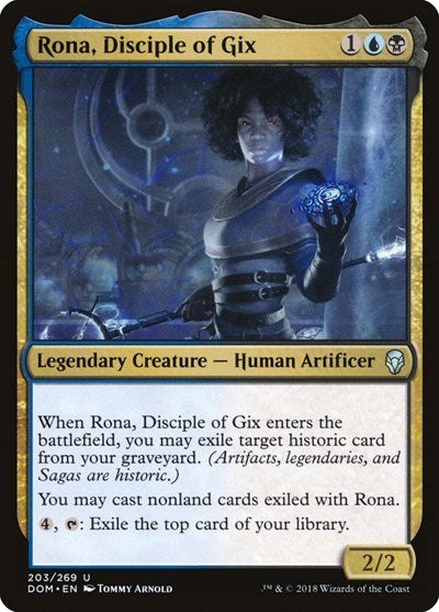 Rona Disciple of Gix (DOM) #203 Uncommon (Lightly Played) Dominaria Magic: The Gathering: 2018
