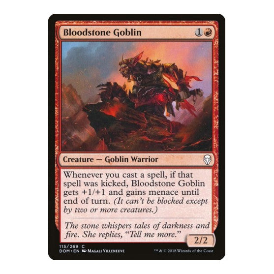 Bloodstone Goblin (DOM) #115 Common (Lightly Played) Dominaria Magic: The Gathering: 2018