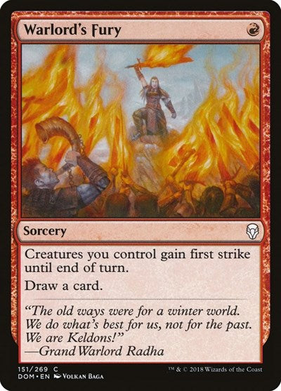 2018 Magic: Dominaria (DOM) - Warlords Fury (#151, Common)