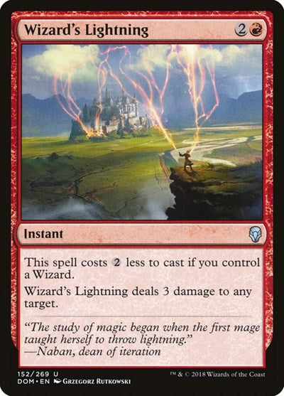 Wizards Lightning (DOM) #152 Uncommon (Lightly Played) Dominaria Magic: The Gathering: 2018