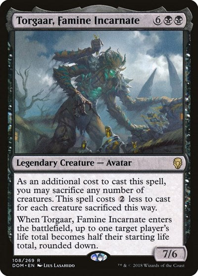 Torgaar Famine Incarnate (DOM) #108 Rare (Near Mint) Dominaria Magic: The Gathering: 2018