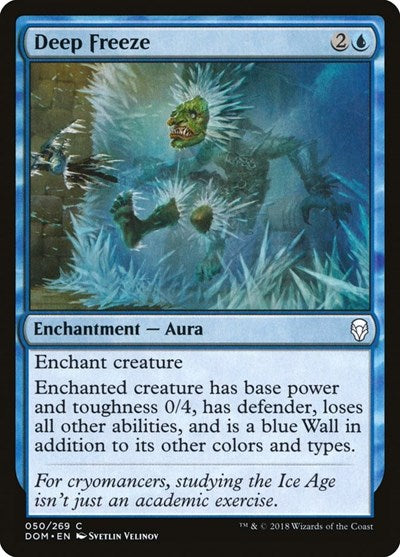 Deep Freeze (DOM) #50 Common (Foil Lightly Played) Dominaria Magic: The Gathering: 2018