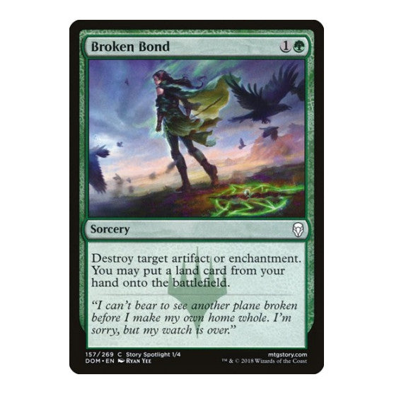 Broken Bond (DOM) #157 Common (Lightly Played) Dominaria Magic: The Gathering: 2018