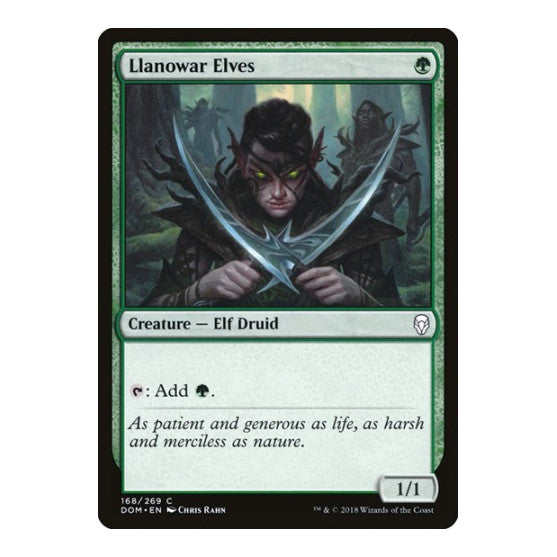 Llanowar Elves (DOM) #168 Common Dominaria Magic: The Gathering: 2018