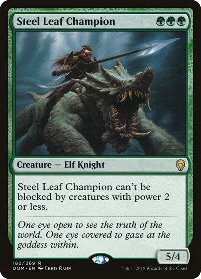 Steel Leaf Champion (DOM) #182 Rare (Lightly Played) Dominaria Magic: The Gathering: 2018