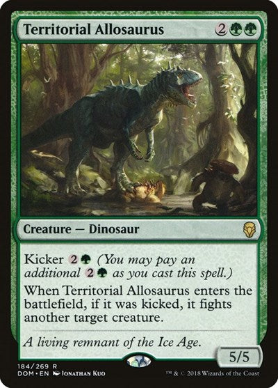 Territorial Allosaurus (DOM) #184 Rare (Lightly Played) Dominaria Magic: The Gathering: 2018