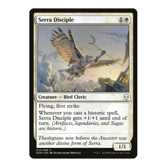 Serra Disciple (DOM) #34 Common (Lightly Played) Dominaria Magic: The Gathering: 2018
