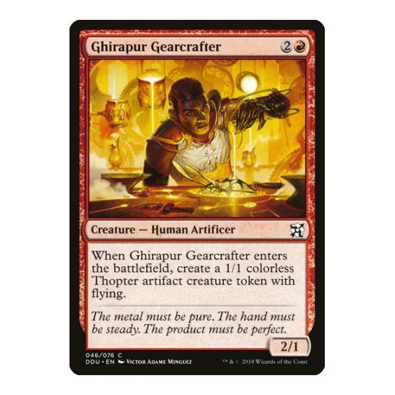 Ghirapur Gearcrafter (DDU) #46 Common (Moderately Played) Duel Decks: Elves vs. Inventors Magic: The Gathering: 2018