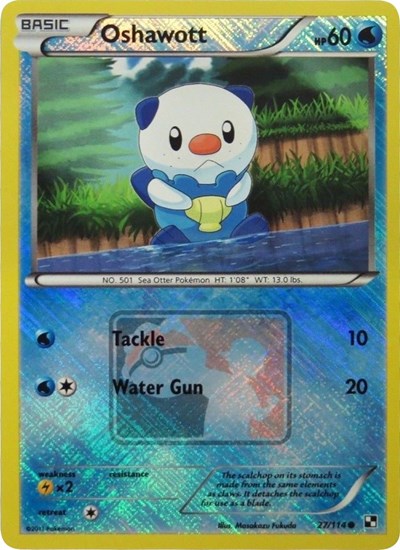 Oshawott - 27/114 (League Promo) (PR) #027/114 Promo (Reverse Holofoil Heavily Played) League & Championship Cards Pokemon: 2016