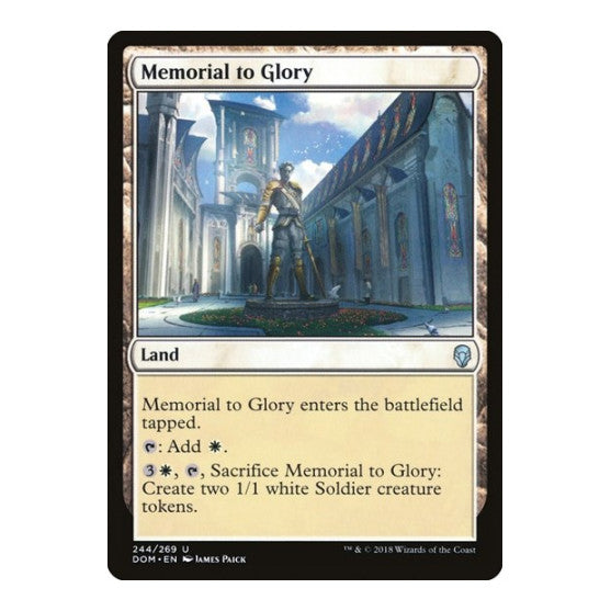 Memorial to Glory (DOM) #244 Uncommon (Lightly Played) Dominaria Magic: The Gathering: 2018