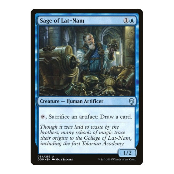 Sage of Lat Nam (DOM) #64 Uncommon (Lightly Played) Dominaria Magic: The Gathering: 2018