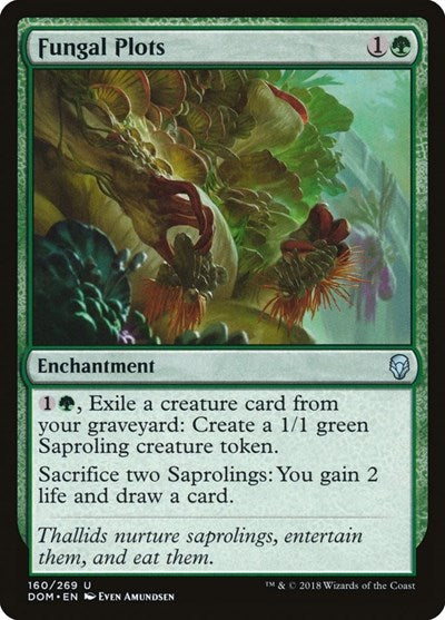 Fungal Plots (DOM) #160 Uncommon (Lightly Played) Dominaria Magic: The Gathering: 2018