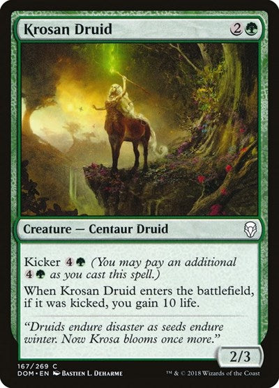 Krosan Druid (DOM) #167 Common (Lightly Played) Dominaria Magic: The Gathering: 2018