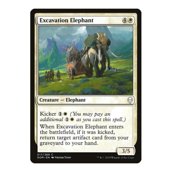Excavation Elephant (DOM) #17 Common (Lightly Played) Dominaria Magic: The Gathering: 2018