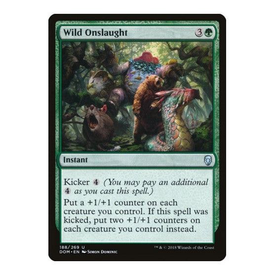 Wild Onslaught (DOM) #188 Uncommon (Lightly Played) Dominaria Magic: The Gathering: 2018