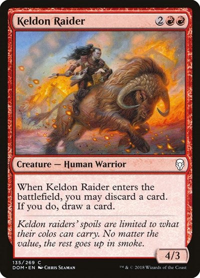 Keldon Raider (DOM) #135 Common (Lightly Played) Dominaria Magic: The Gathering: 2018