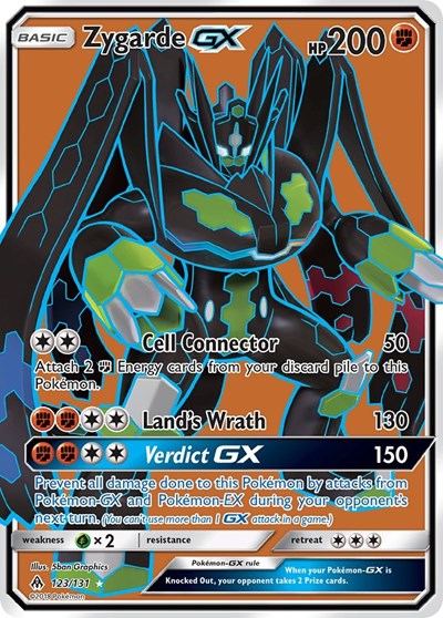 Zygarde GX Full Art (SM06) #123/131 Ultra Rare (Holofoil Lightly Played) SM - Forbidden Light Pokemon: 2018
