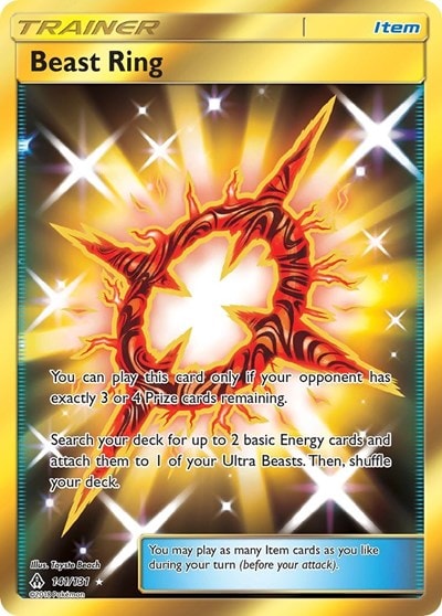 Beast Ring (Secret) (SM06) #141/131 Secret Rare (Holofoil Lightly Played) SM - Forbidden Light Pokemon: 2018