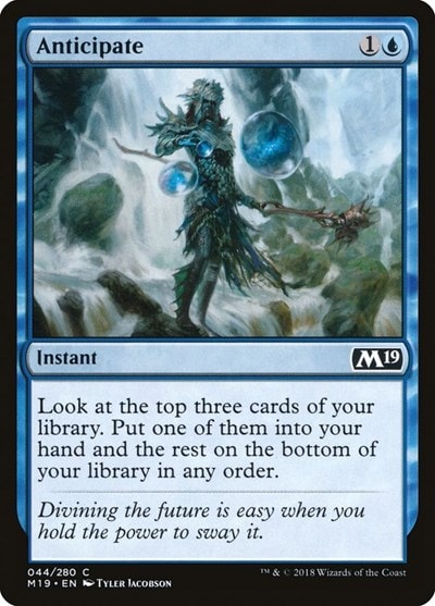 Anticipate (M19) #44 Common (Lightly Played) Core Set 2019 Magic: The Gathering: 2018
