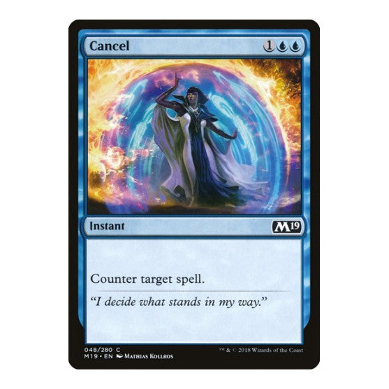 Cancel (M19) #48 Common (Lightly Played) Core Set 2019 Magic: The Gathering: 2018
