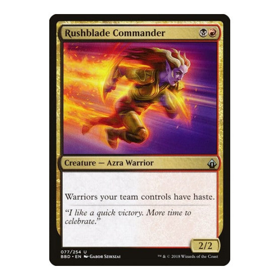 Rushblade Commander (BBD) #77 Uncommon (Lightly Played) Battlebond Magic: The Gathering: 2018