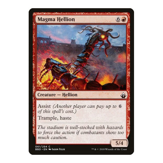 Magma Hellion (BBD) #61 Common (Lightly Played) Battlebond Magic: The Gathering: 2018