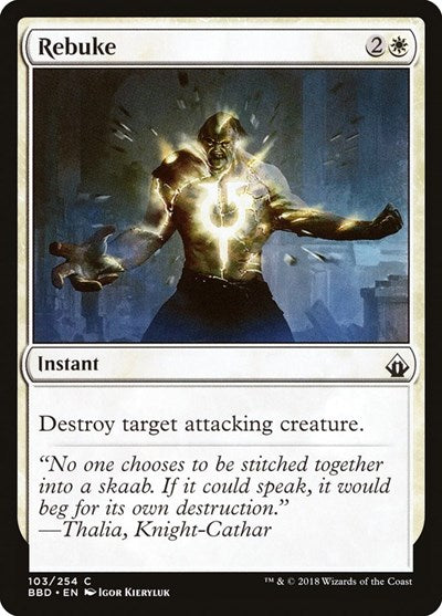 Rebuke (BBD) #103 Common (Lightly Played) Battlebond Magic: The Gathering: 2018