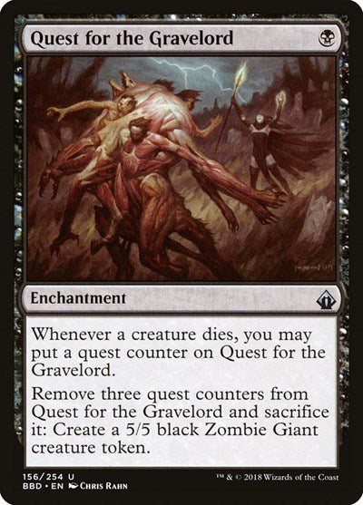 Quest for the Gravelord (BBD) #156 Uncommon (Lightly Played) Battlebond Magic: The Gathering: 2018