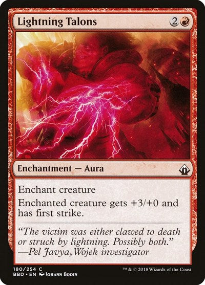 Lightning Talons (BBD) #180 Common (Lightly Played) Battlebond Magic: The Gathering: 2018