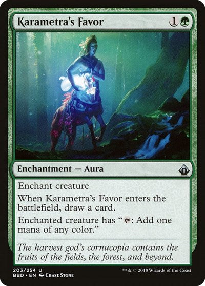 Karametras Favor (BBD) #203 Uncommon (Lightly Played) Battlebond Magic: The Gathering: 2018