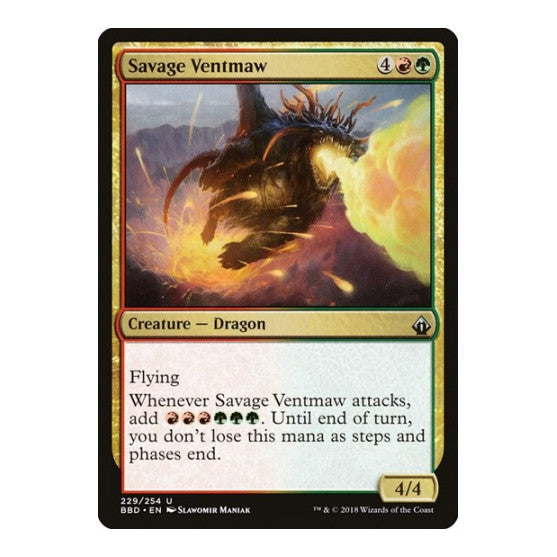 Savage Ventmaw (BBD) #229 Uncommon (Lightly Played) Battlebond Magic: The Gathering: 2018