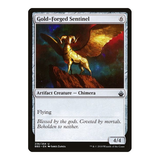 Gold Forged Sentinel (BBD) #236 Uncommon (Foil Lightly Played) Battlebond Magic: The Gathering: 2018