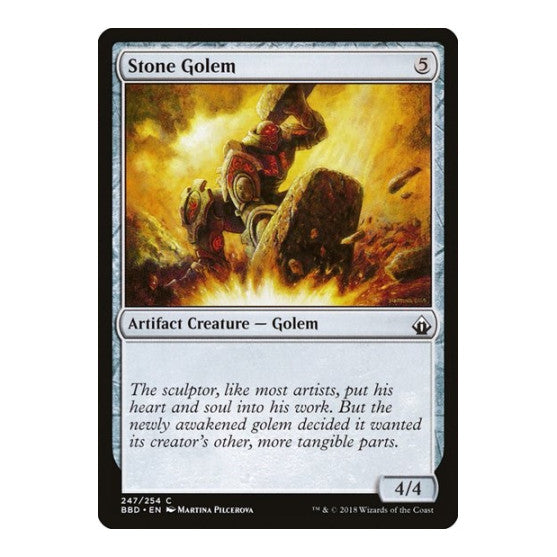 Stone Golem (BBD) #247 Common (Lightly Played) Battlebond Magic: The Gathering: 2018