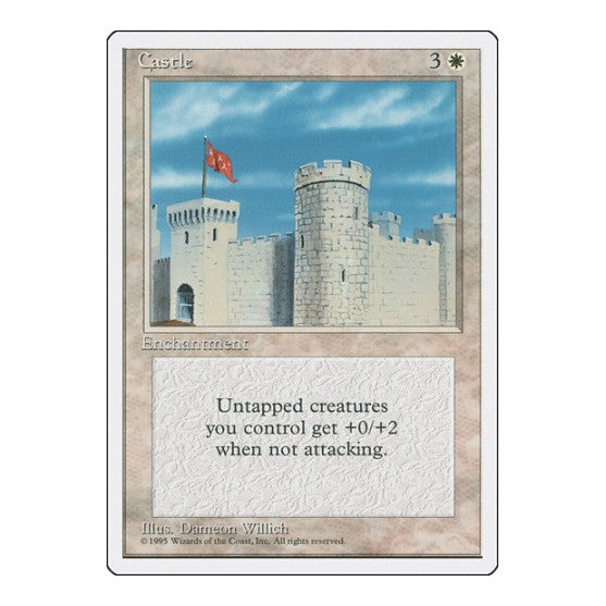 Castle (4ED) #12 Uncommon (Heavily Played) Fourth Edition Magic: The Gathering: 1995